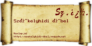 Székelyhidi Ábel névjegykártya