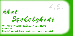 abel szekelyhidi business card