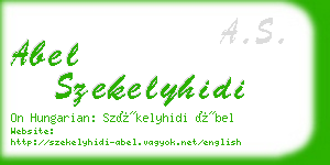 abel szekelyhidi business card